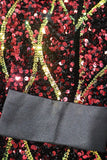 Glitrende Red Sequins Shawl Lapel Menns Party Blazer