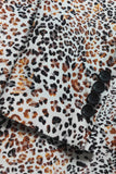 Leopard-trykt hakket jakke herreblazer