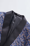 Navy Print Menns Formal Blazer