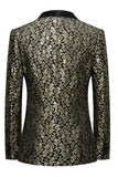 Golden Jacquard Shawl Lapel menn Blazer