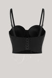 Glitrende svart perlekorsett Bustier topp