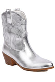 Gylden Lav Chunky Heel Western Cowgirl Støvler