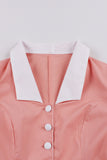 Blush jakkeslag hals A Line Vintage 1950-tallet kjole