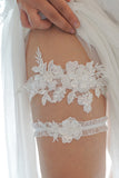 Bridal Lace Garter Sett med broderi