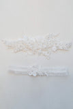 Bridal Lace Garter Sett med broderi