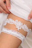 Bridal Wedding Garter Sett med elastisk blonder