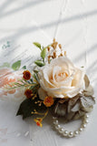 Elegant Blush Prom Wrist Corsage og menns Boutonniere for bryllupsfest