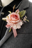 Elegant Blush Prom Wrist Corsage og menns Boutonniere for bryllupsfest