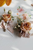 Elegant Blush Prom Wrist Corsage og menns Boutonniere for bryllupsfest