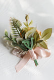 Elegant Blush Prom Wrist Corsage og menns Boutonniere for bryllupsfest