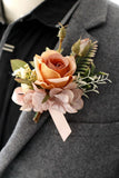 Elegant Blush Prom Wrist Corsage og menns Boutonniere for bryllupsfest