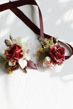 Elegant Blush Prom Wrist Corsage og menns Boutonniere for bryllupsfest