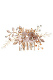 Blomst Krystall Perle Rhinestone Bryllup Hårspenne