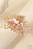 Blomst Krystall Perle Rhinestone Bryllup Hårspenne