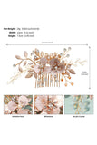 Blomst Krystall Perle Rhinestone Bryllup Hårspenne