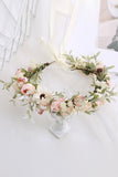 Blush Camellia Floral Crown Brud Bryllup Pannebånd