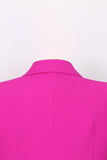 Fuchsia One Button Peak jakkeslag kvinner dresser