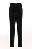 Black Polk Dots One Button 2 Piece Kvinner Dress