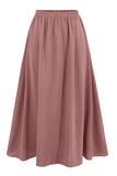 Dusty Rose A-linje lagdelt chiffon lang festkjole med lange ermer