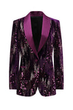 Lilla Sjal Jakkeslag Paljetter Prom Blazer