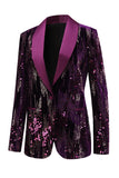 Lilla Sjal Jakkeslag Paljetter Prom Blazer