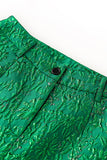 Green Peak Lapel Jacquard dresser for kvinner