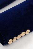 Navy Jakkeslag Dobbeltspent Blazer for kvinner