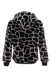 Leopard Fuskepels Zip-Up hettegenser Herre Frakk