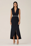 Glitrende Svart Wrap Sjal Jakkeslag Beaded Lang Formell Kjole