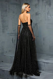 Glitrende off-shoulder Maxi Tyll Ballkjole