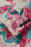 Floral Colorful Notched Lapel Blazer for menn