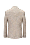 Grå Peaked Jakkeslag Enkeltspent Herre Blazer