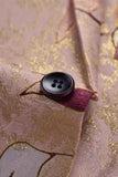 Rose Gold Enkeltspent Hakket Jakkeslag Trykt Herreballblazer