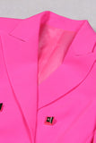 Fuchsia 3 Piece Double Breasted Kvinner Prom Suits