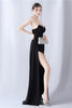 Load image into Gallery viewer, Navy Mermaid stroppeløs lang korsett Prom kjole med spalt