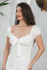 Load image into Gallery viewer, Slire singlebreasted blonder opp liten hvit kjole med puff ermer