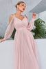 Load image into Gallery viewer, Blush Cold Shoulder Tylle Prom kjole med Polka Dots