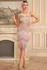 Load image into Gallery viewer, Glitter Svart Grønn paljetter frynser 1920-tallet Gatsby kjole