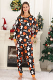 Halloween familie gresskar trykt pyjamassett
