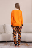 Gresskartrykk Oransje Halloween Familie Pyjamas Sett