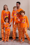 Halloween oransje gresskar familie pyjamassett