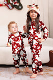 Burgunder Bear Familie Pyjamassett