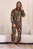 Svart utskrift Halloween familie matchende pyjamassett