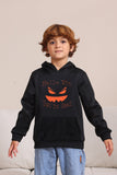 Evil Black Pumpkin Hooded Family Gensere