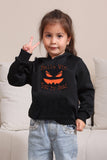 Evil Black Pumpkin Hooded Family Gensere