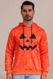 Oransje Halloween familiedress langermet hettegenser