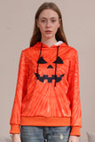 Oransje Halloween familiedress langermet hettegenser