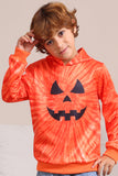 Oransje Halloween familiedress langermet hettegenser