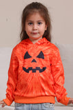 Oransje Halloween familiedress langermet hettegenser