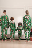 Grønn julepyjamas for familie matchende jul for kvinner menn hette i ett stykke pjs ferie nattøy